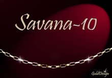 Savana 10 - náramek zlacený